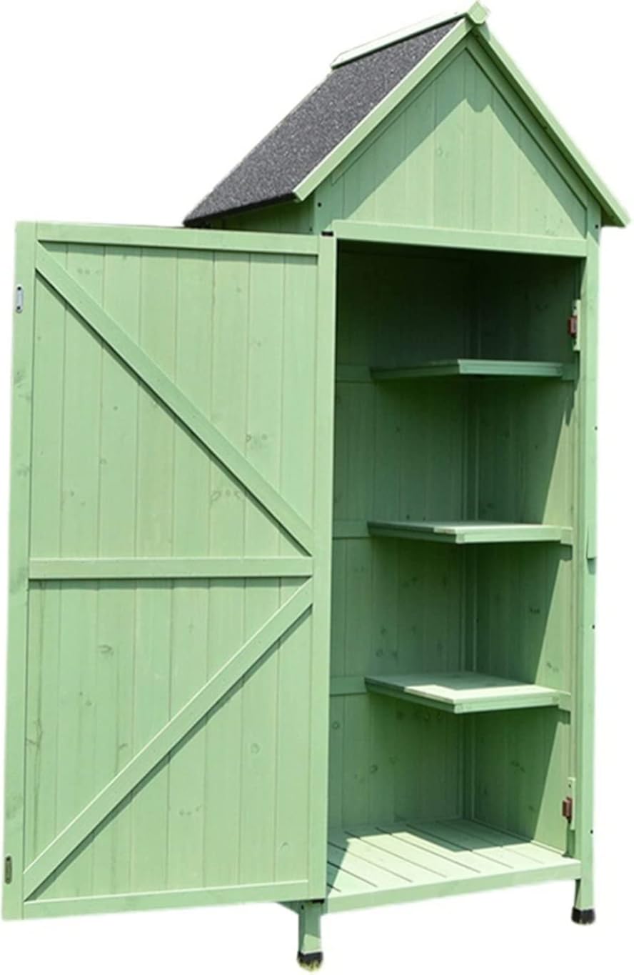 Safety Certification DIY Outdoor Storage Shed, Garden Shed & Outdoor Storage Box, Weatherproof Garden Houses, for Lawn Mower Bike, Backyard Tool Shed