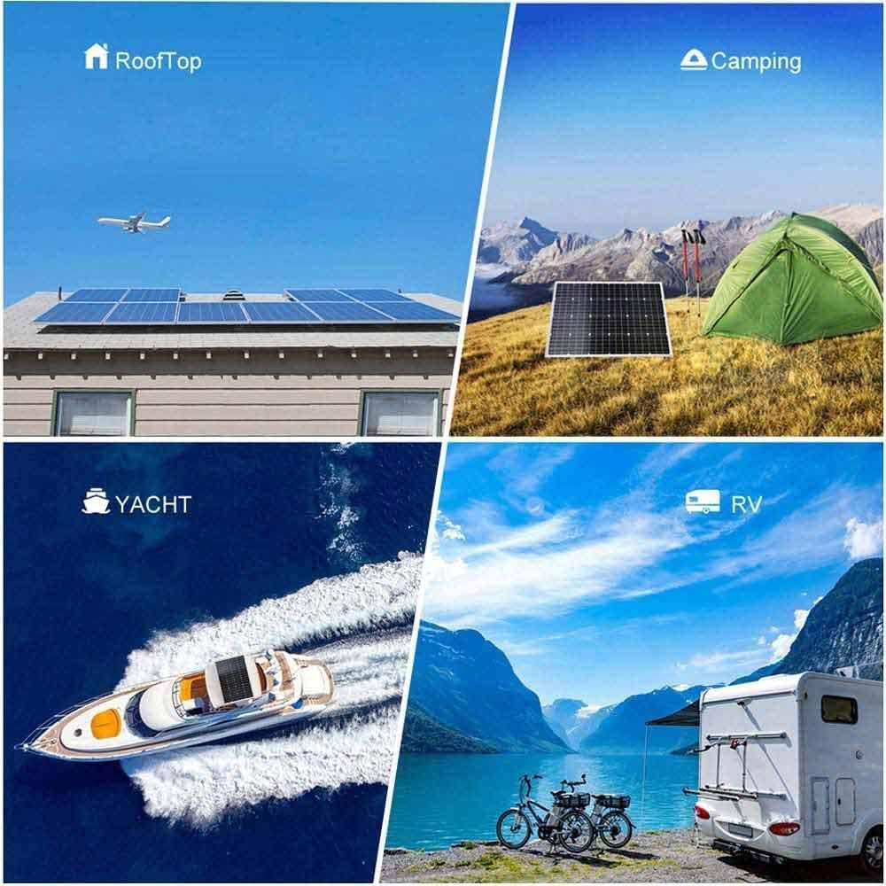 760W Solar & Wind Hybrid Power Kit: 3 x 120W Solar Panel+400W Wind Turbine for Homes Boat Trailer Roofs Off Grid System