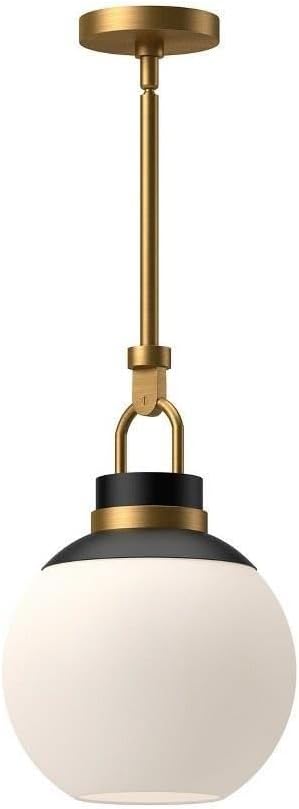 Alora Mood PD520512AGOP Copperfield Pendant, Aged Gold/Opal Matte Glass