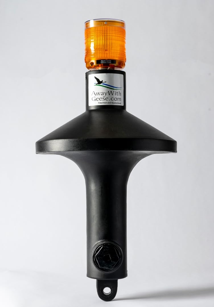 Away With Geese Repellent – Water Unit | Solar-Powered Floating Geese Deterrent and Pond Predator Control | Covers Up to 6.5 Acres | Ideal for Ponds, Lakes & Waterways