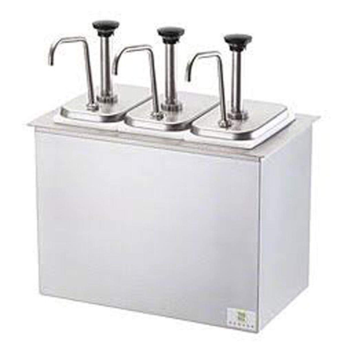 SB-3-DI-83860 Drop-in Combo Cold Food Server Station, (3) Jars, Pumps, Stainless Steel