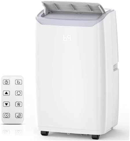 Portable Air Conditioners 14000 BTU, Energy Efficient AC with Remote Control & 24H Timer, Ultra Quiet Cooling Unit for Large Rooms Up to 750 Sq. Ft, Office, Bedroom, White