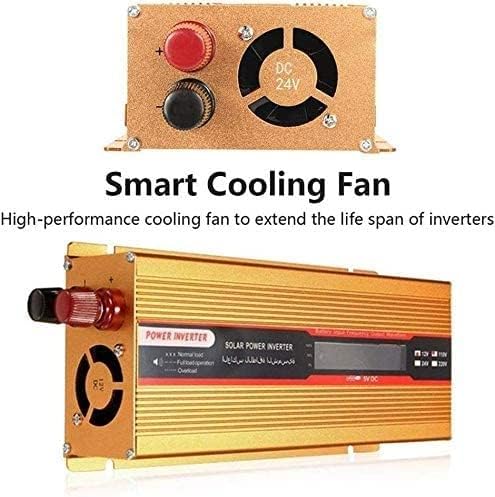 Pure Sine Wave Power Inverter Pure Sine Power Inverter 2000W DC 12V to AC 240V Control with AC Outlet & USB Port-Peak Power 4000 Watt Suitable for Home, Outdoor (Color : 24v)