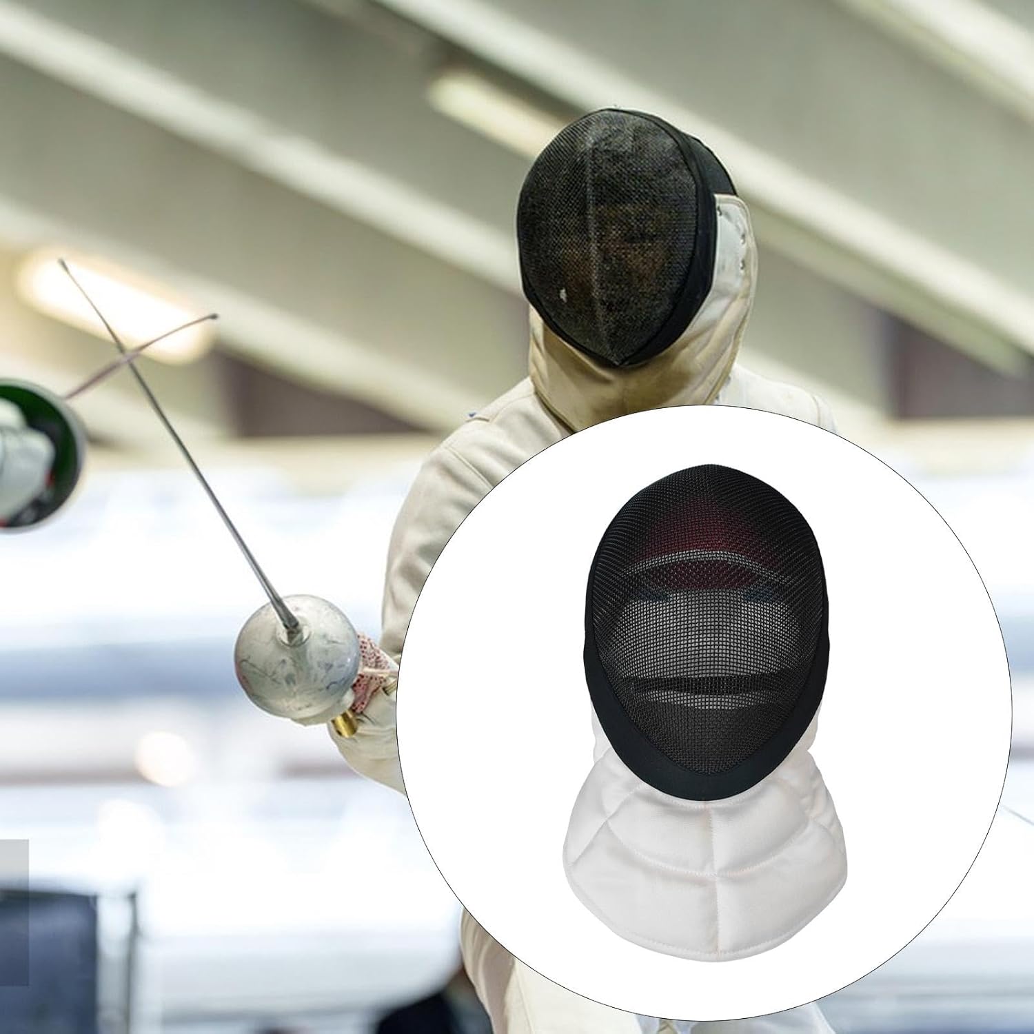 Generic Fencing Face Cover Breathable Professional Kendo Stabproof for Accessories Coach Fencing Helmet