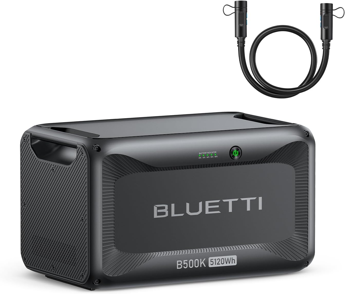 BLUETTI B500K Expansion Battery for AC200L AC300 AC500 AC200MAX Portable Power Station, 5120Wh LiFePO4 Battery Pack, Solar Generator for Home, Emergency, Off-Grid (Expansion Cable P090A Included)