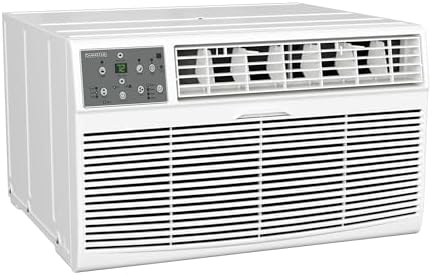 Through the Wall Air Conditioner with Supplemental Heating and Remote Control, 14,000 BTU 208 / 230V Cooling, 10600 BTU Heating, Wall Sleeve Included