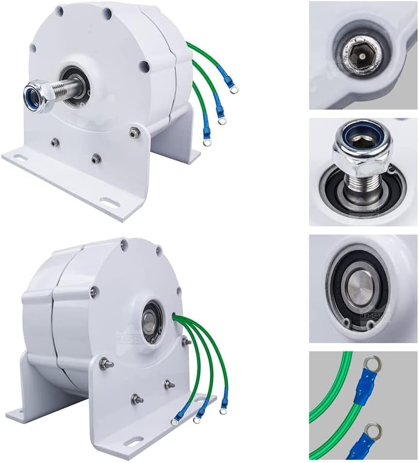 12000W 3 Phase Alternator Permanent Magnet Generator, 12V-220V for Wind Turbine Water Turbine (with Controller12v)