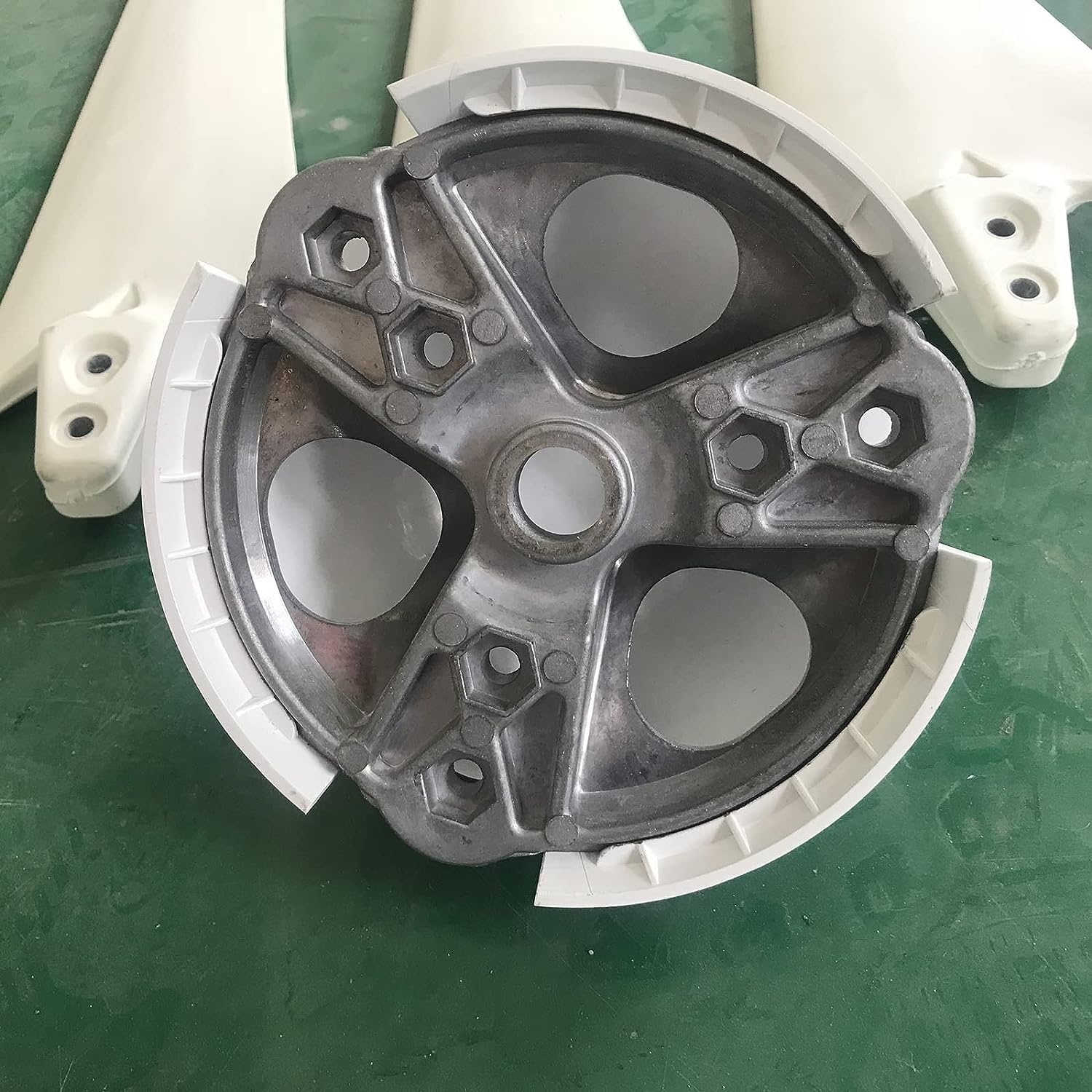 CAJUCA DIY Blade Blades with Hub and Cover 600Mm 3 Pack Wind Turbine Accessories for Horizontal Wind Turbine Windmills