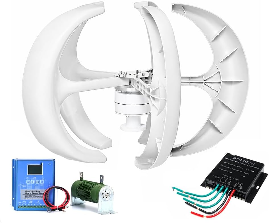 12000W Vertical Wind Turbine 12V 24V 48V Small Windmill Free Energy 220V Household Farm Sent to MPPT Controller