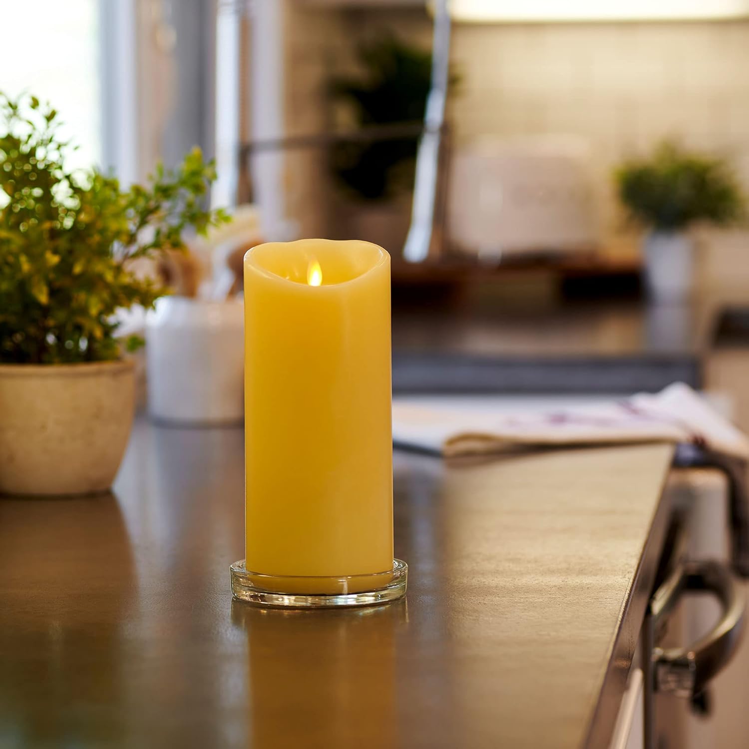 Luminara Scalloped Edge Flameless LED Candle - Ivory 4