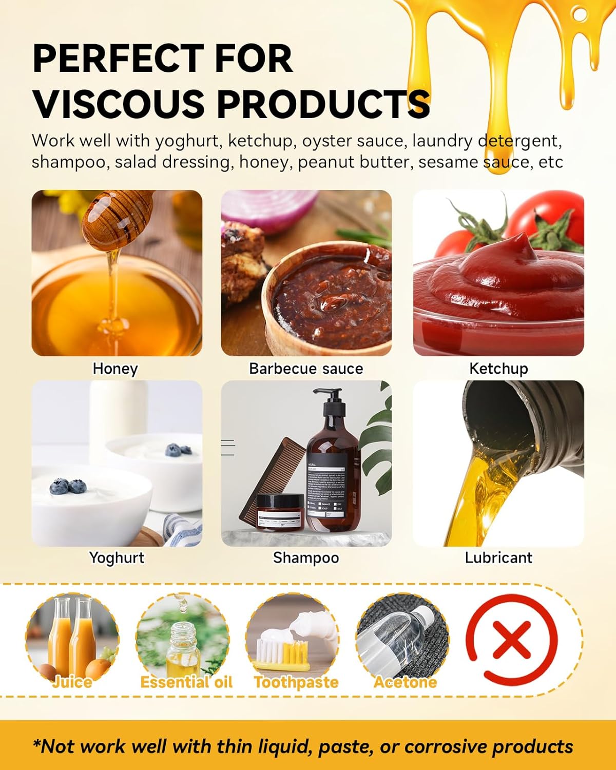 Hanchen Weight Honey Filling Machine Automatic Bottling Machine with Cleaning Mode Gear Pump for Laundry Detergent, Sauce, Ketchup