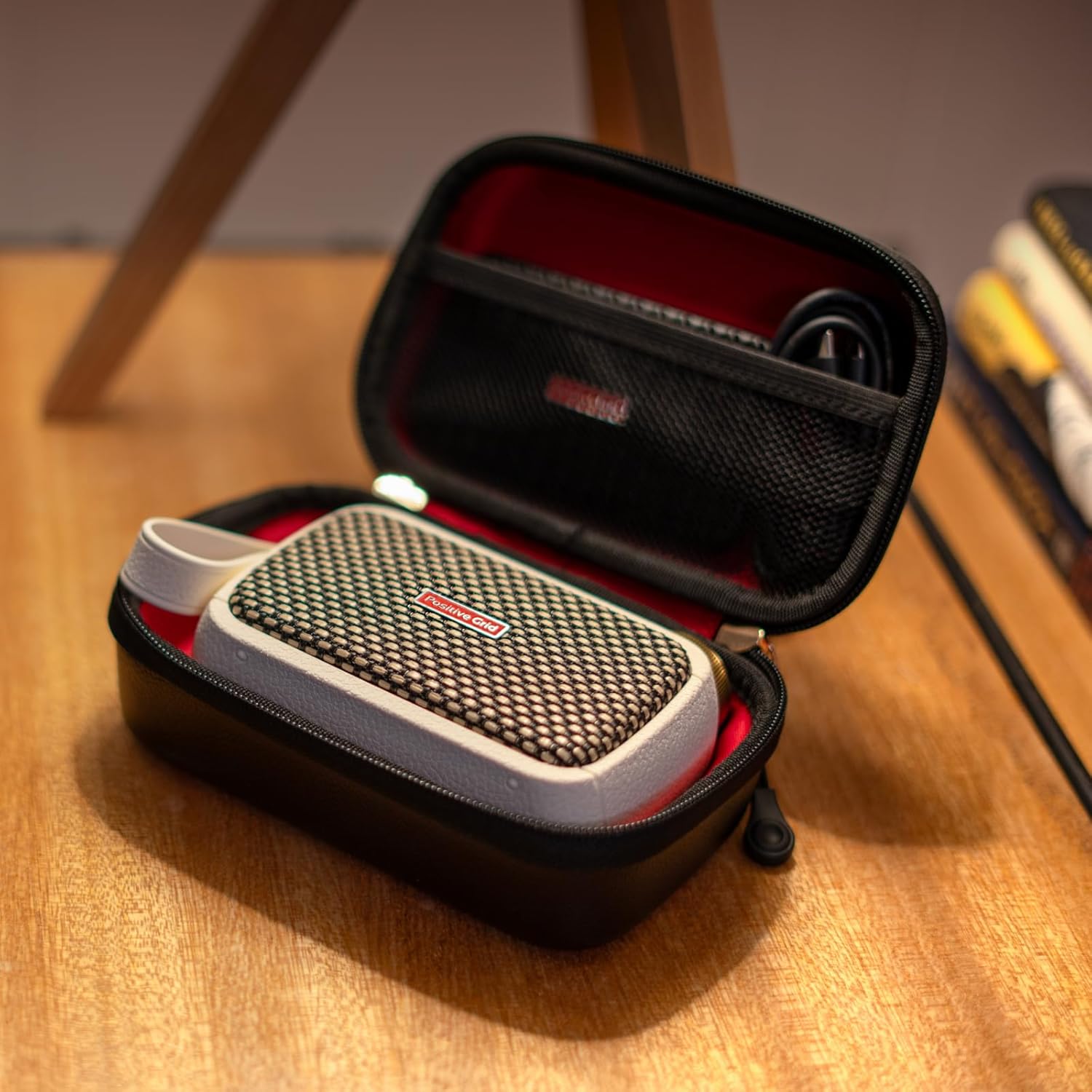 Positive Grid Spark GO Pearl + Carry Case Bundle – 5W Ultra-Portable Smart Guitar Amp & Bluetooth Speaker with Smart App for Electric Guitar, Acoustic or Bass