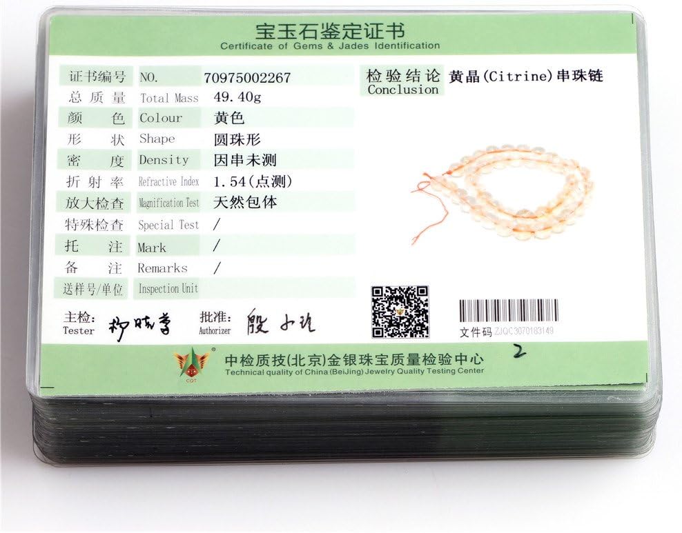 JOE FOREMAN 14mm Yellow Citrine Semi Precious Gemstone Round Loose Beads for Jewelry Making AAA Grade DIY Handmade Craft Supplies 15