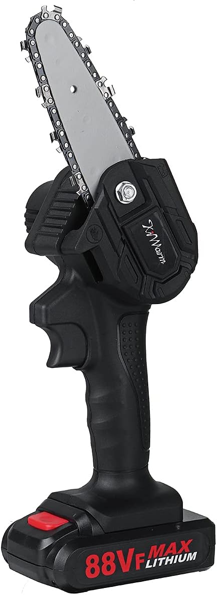 2 in 1 88V 4 Inch Cordless Pruner Electric Pruning Shear with 2 Battery Electric Chain Saw Pruning Chainsaw Wood Cutter Tool Kit