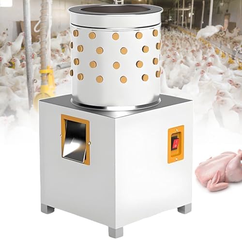 Automatic Chicken Plucker Machine - 360° Fast Rotation Drum, Efficient Stainless Steel Feather Removal for Farmers, Restaurants & Markets - Model 35