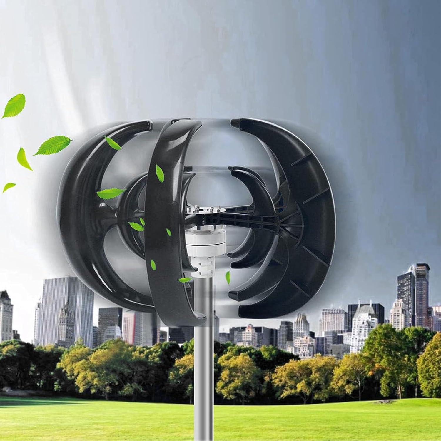 2000W Vertical Wind Turbine Generator with 5 Blades, Off-Grid Wind Turbine Kit with Charge Controller for Home & Industrial Use, 12V Renewable Energy Solution