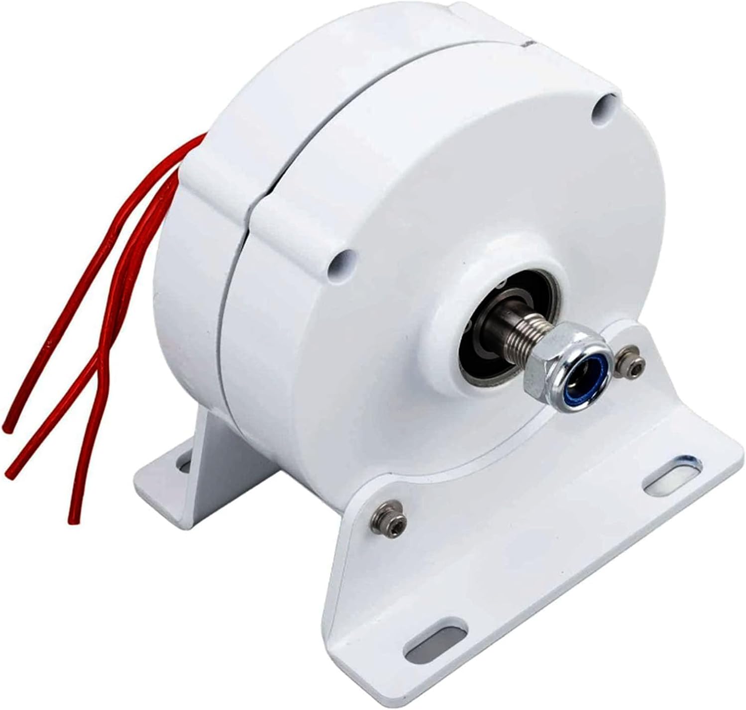 12V 24V 48V 8000W Low Speed Permanent Magnet Generator with high Efficiency brushless AC Generator with Base, Suitable for Vertical or Horizontal Wind Turbine (White), 220V