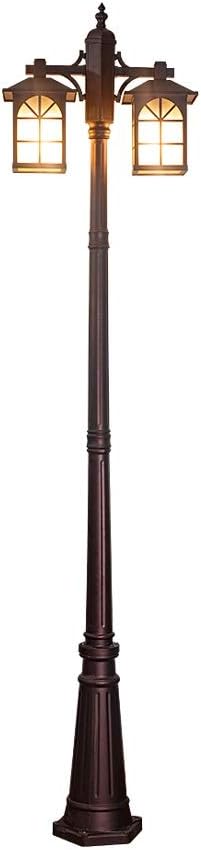 Creative Outdoor Post Light Pole Lantern Lighting Fixture Traditional Outdoor Aluminum Die-cast Glass Pillar Lamp Exterior Deck Garden Yard Landscape Street,