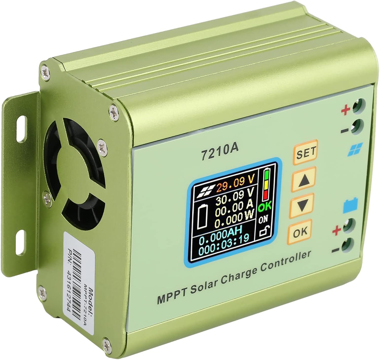 MPPT Solar Charge Controller for Lithium Batteries with LCD Display, Efficient Aluminum Alloy Housing, High Efficiency in Solar Power Systems