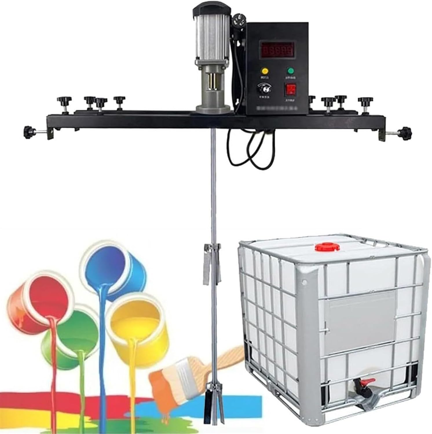 IBC Air Agitator, 980W Electric Tank Mixer Machine,Pneumatic Bracket Mixer,Paint Stirring Machine Bracket Air Agitator Paint Mix Tool,Folding Propeller, for Ink Dissolver Agitator