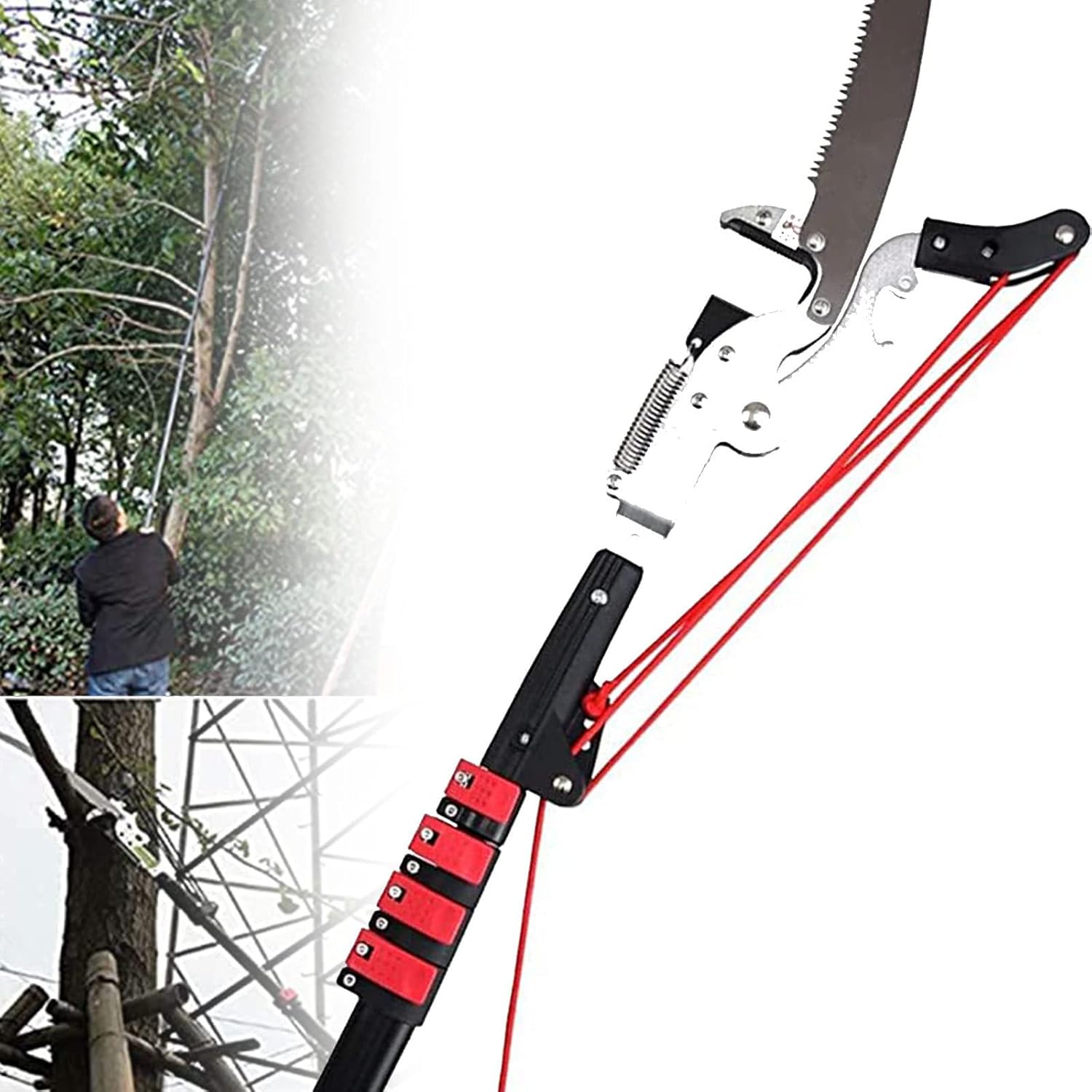 Telescopic Tree Saw, Pole Pruning Saw, Telescopic Pole Saw, with Telescopic Handle and Cutting Capacity, Extendable Tree High Branch Pruner Cutter Saw,5.4m