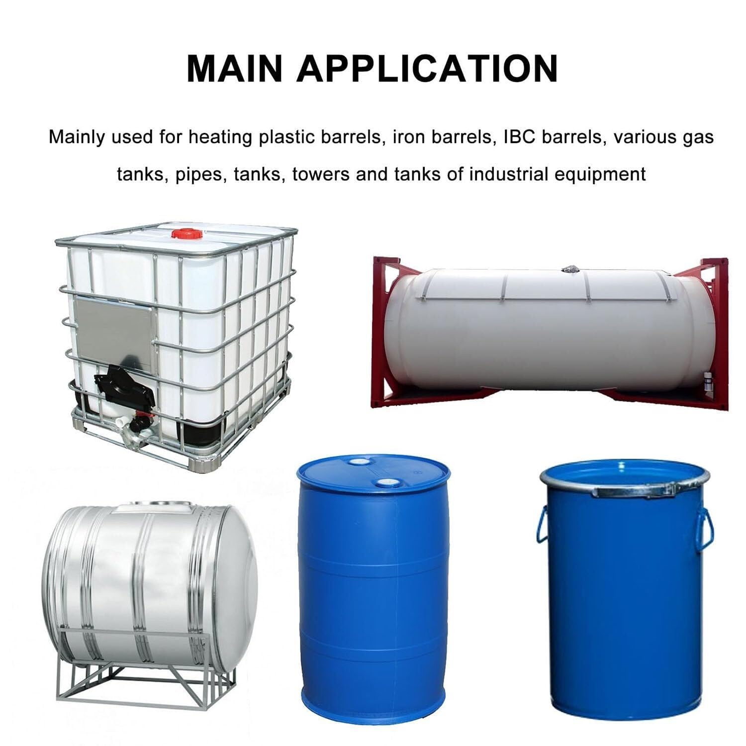 Heating Blanket, IBC Barrel Heater, Oil Drum Electric Heating Machine, with 0~150℃ Temperature Controller,440 X 110cm(B)