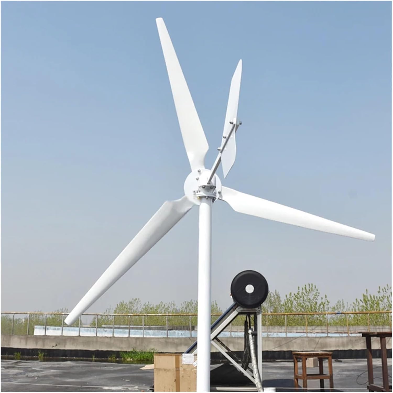 Windmill Generator, 10KW 48V 96V High Efficiency Horizontal Wind Power Turbine Electric Alternative Generator For Farm Home 3 Blades 10000W Windmill (Size : 48V, Color : 10KW), 1005006129127843