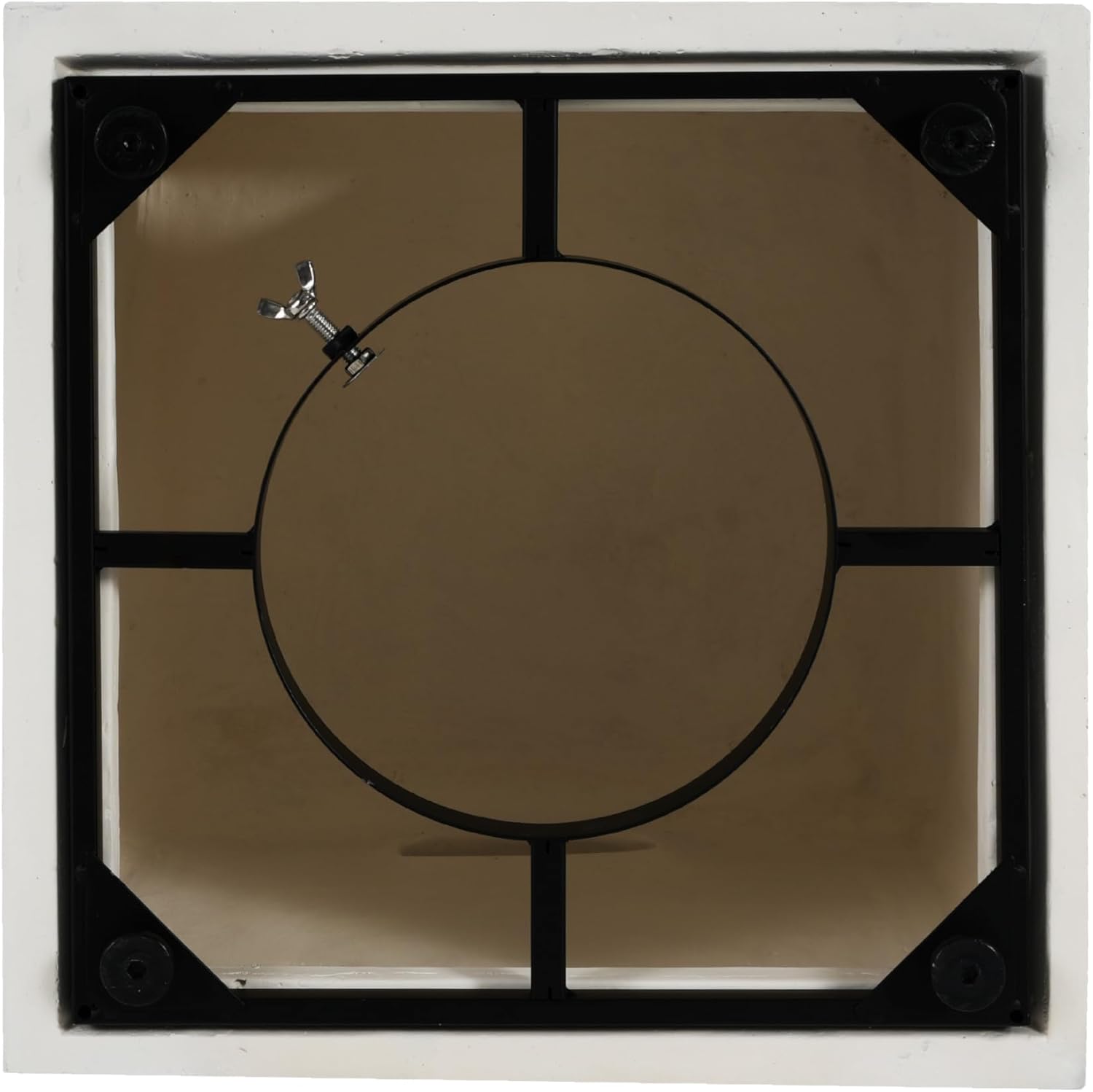 16x20 Inch White Propane Tank Cover with Side Table, Lightweight Concrete Fire Pit Holder for Outdoor Patio, Multi-Functional Gas Cylinder Enclosure for Backyard Garden Deck, Only Table - N090W