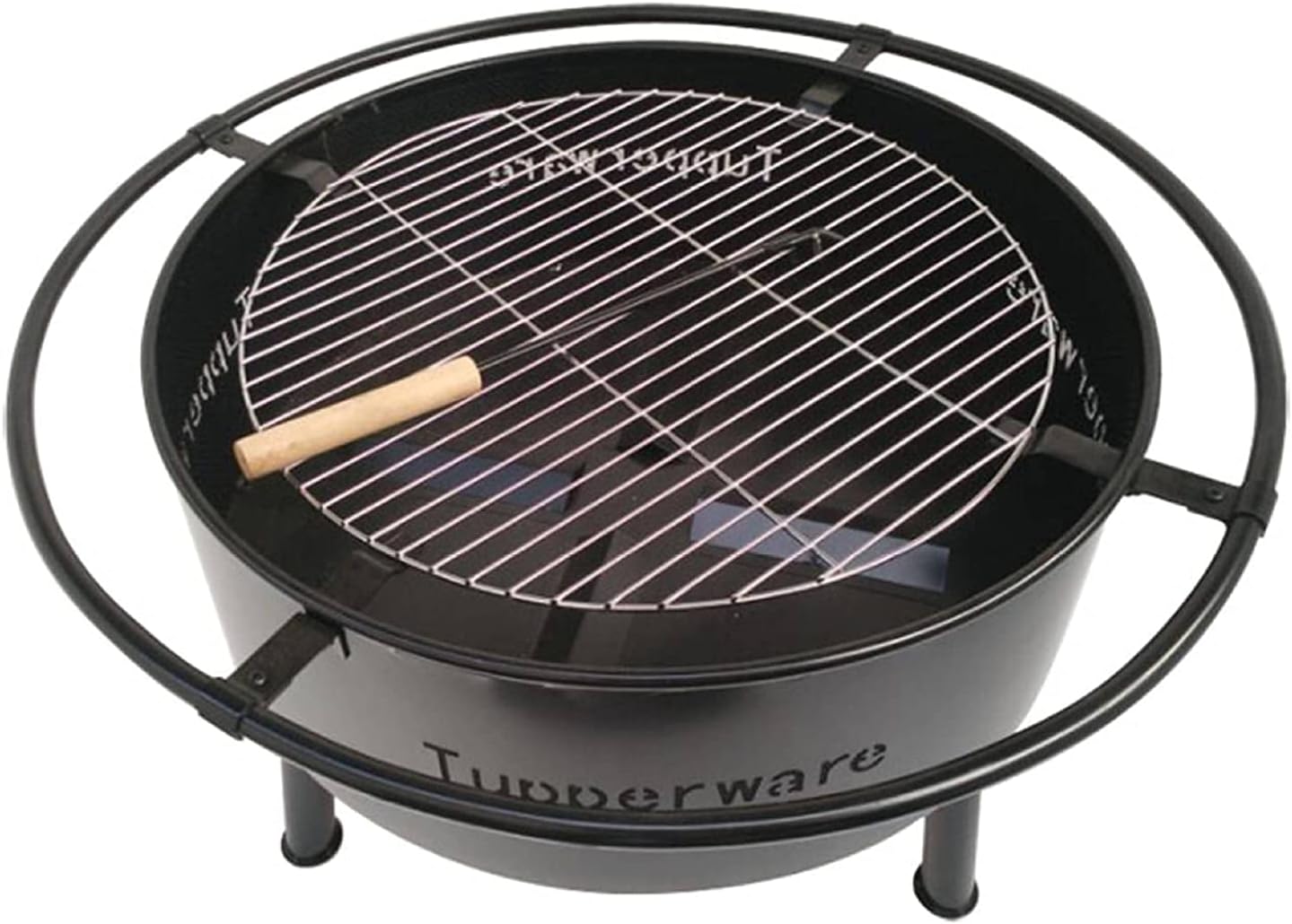 Outdoor Wood Burning Pits, Portable Firepit, Round Bonfire Wood Burning Patio & Backyard Firepit for Outside with Cooking BBQ Grill