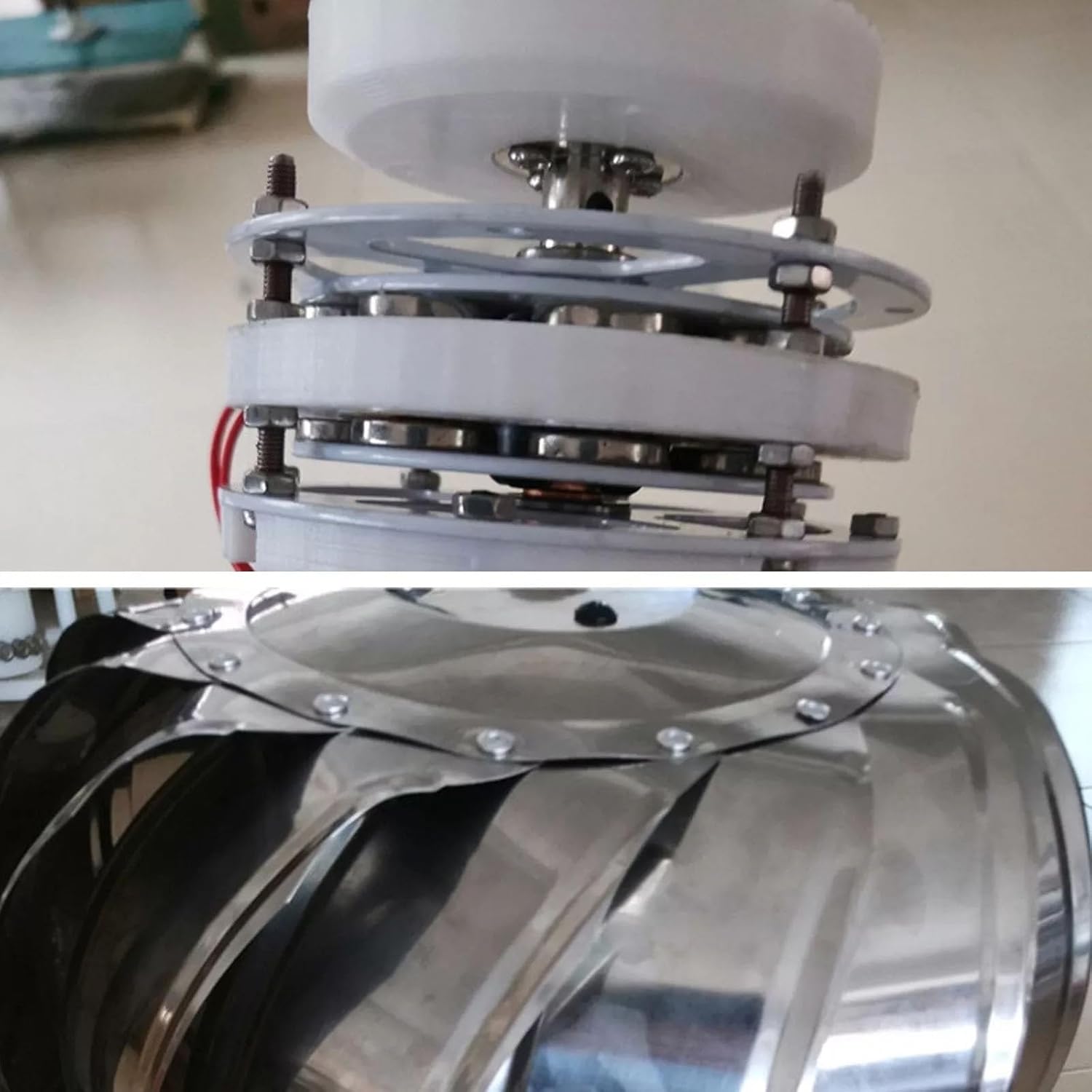 Mini Wind Ball Vertical Wind Turbine, 20W Ironless Core Generator, 16 Stainless Steel Blades, Low Start Wind Speed, Waterproof Durable Neodymium Alloy Base