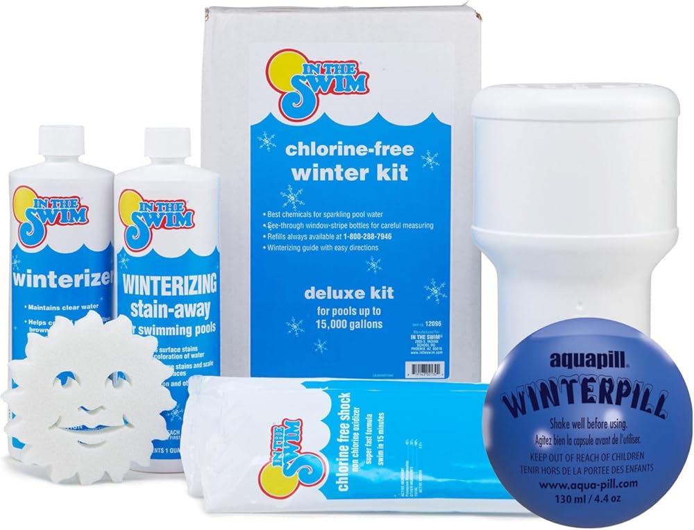 In The Swim Pool Closing Kit and Winter Pill Bundle - Winterizing Chemicals for Above Ground and In-Ground Pools - Up to 15,000 Gallons