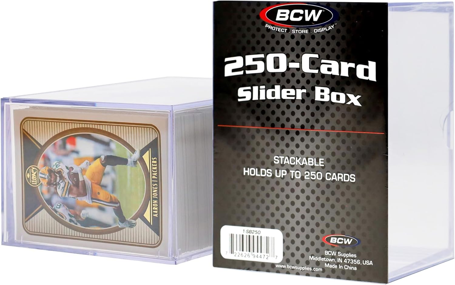 BCW Large Deck Case | Durable Trading Card Storage Box | Holds 100 Double-Sleeved or 120 Single-Sleeved Cards | Secure-Fit Lid & Divider | Matte Finish Design