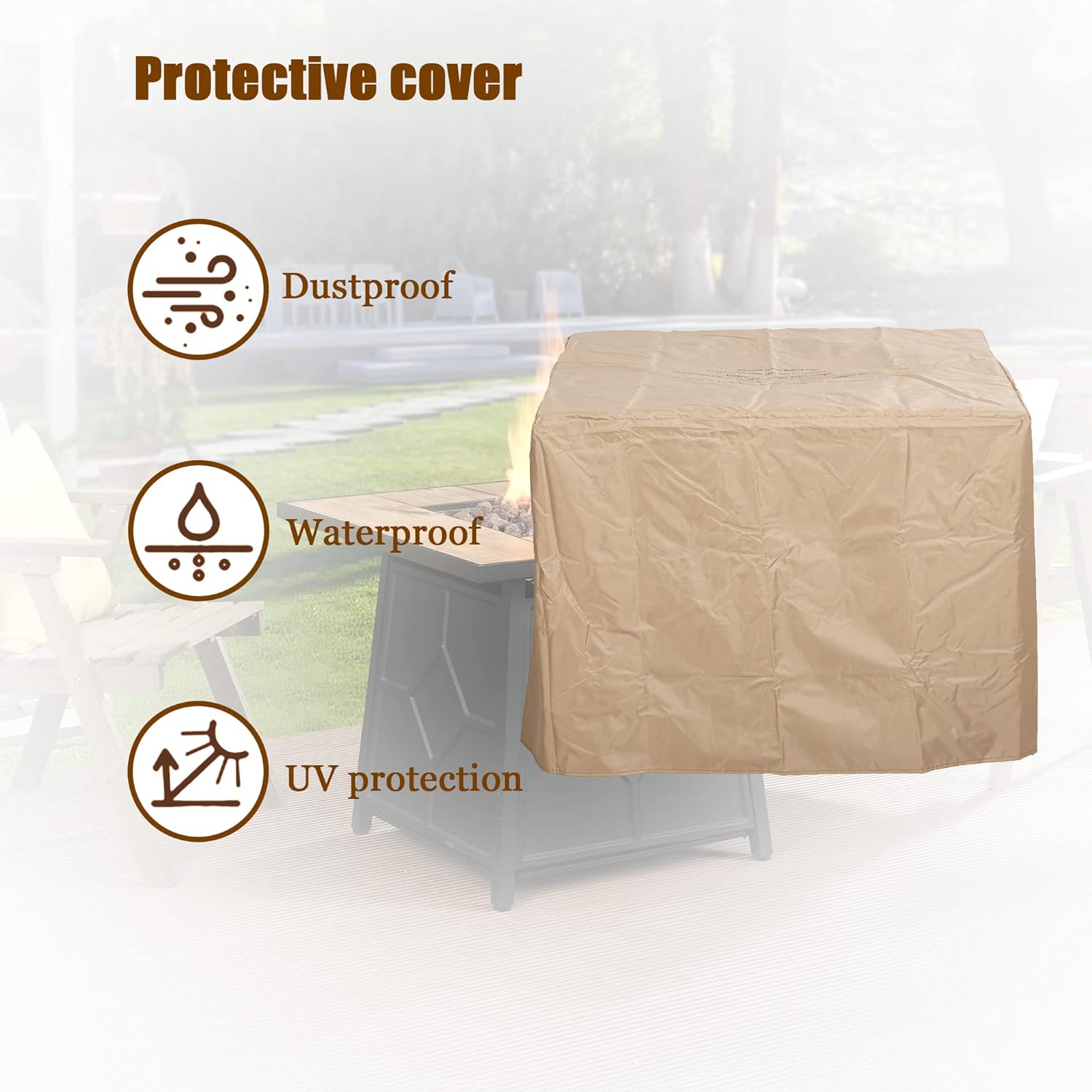 40,000 BTU Fire Pit Table with Auto-Ignition | 28