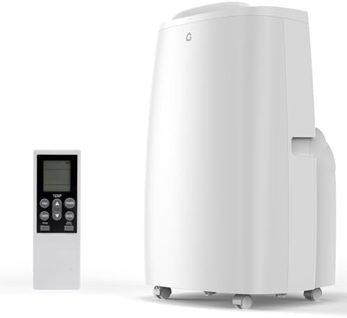 14,000 BTU Portable Air Conditioner, 3 in-1 AC Unit with Dehumidifier & Fan, Cools Up to 750 Sq. Ft., Quiet Operation, Auto Swing, Remote Control, Window Kit, White