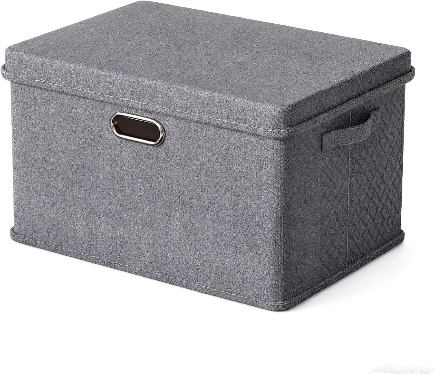 Book Storage box Deck Boxes Foldable Large Capacity Storage box Durables Space Saving Suitable for Indoor and Outdoor use Sturdy Construction Versatile(Gray,Large)