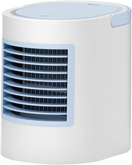 Mini Air Conditioner, Evaporative Air Cooler, USB Powered Mini Cooler w/Humidifier, 3 Speeds, Desktop Portable Air Conditioners for Room/Office/Car (Color : Blue)