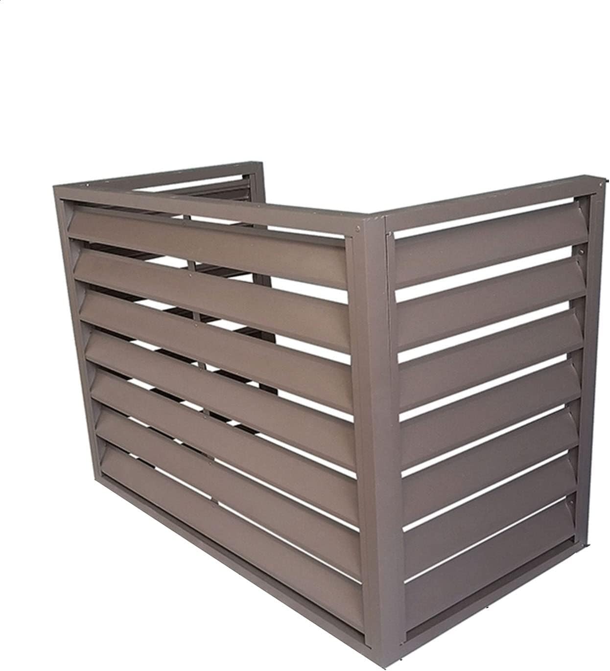 Aluminum Air Conditioner and Heat Pump Cover, Mini Split Air Conditioner Cover for Outside Units, Full Winter Outdoor Protection, Outer Materia, Suitable for Indoor and Outdoor (Color : Brown, S