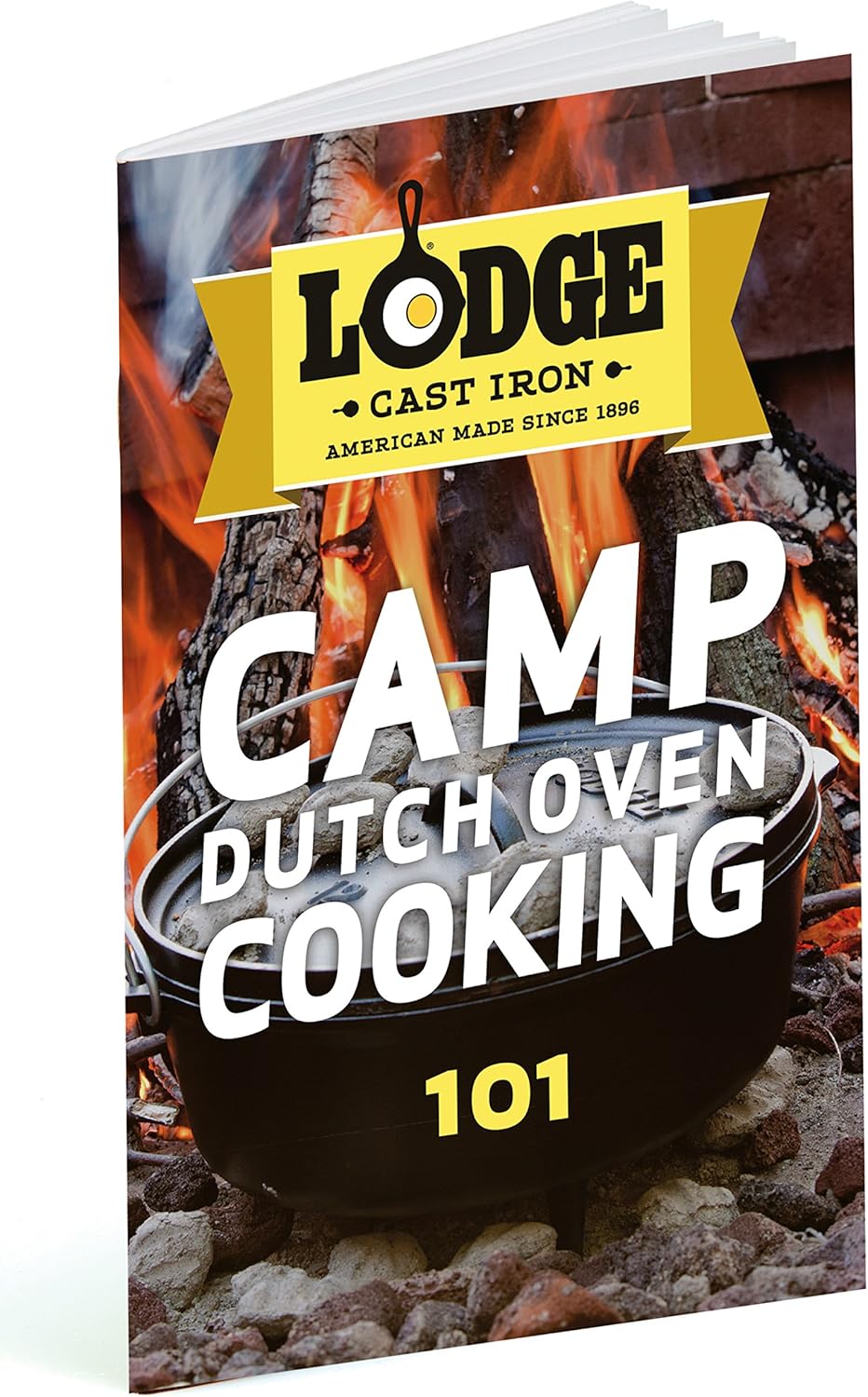Lodge 8 Quart Pre-Seasoned Cast Iron Camp Dutch Oven with Lid - Dual Handles - Use in the Oven, on the Stove, on the Grill or over the Campfire - Black