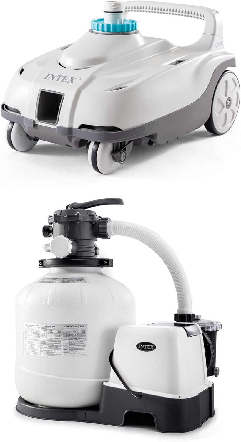 Intex ZX100 Automatic Pressure Side Swimming Pool Cleaner with 26679EG 2,150-GPH 16