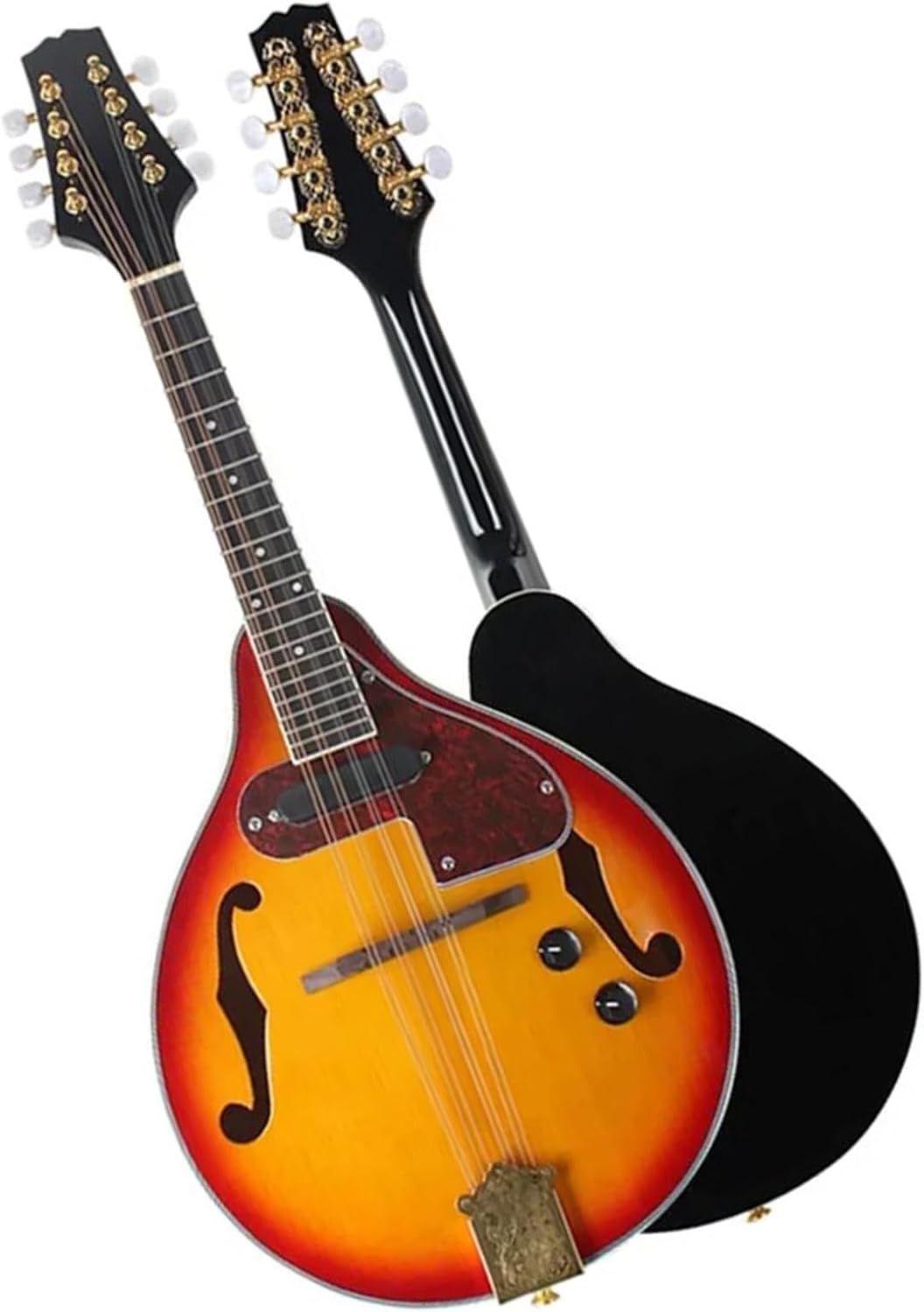 Adult Mandolin Musical Instrument Electric Mandolin Set 8 Strings A Style Electric Mandolin With Case Strings For Beginners Practice Instruments Guitar(Mandolin)