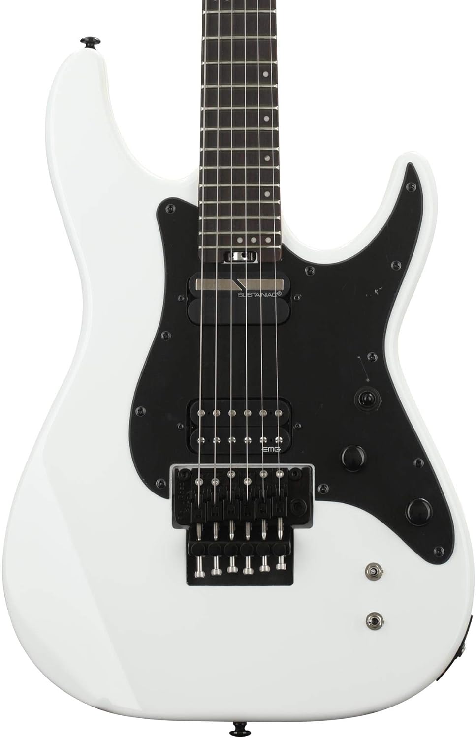 Schecter Sun Valley Super Shredder with Floyd Rose and Sustaniac - White