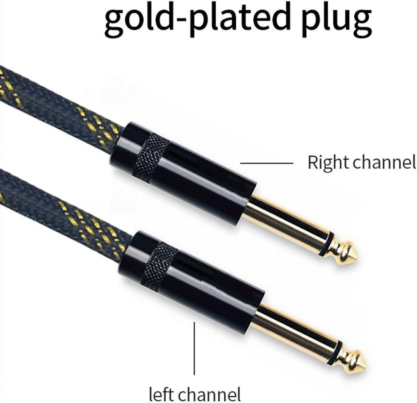 Guitar Cable Cable 3.5mm Output to 6.5mm Output for Guitar,Amplifier, Player (Color : 1.5m)