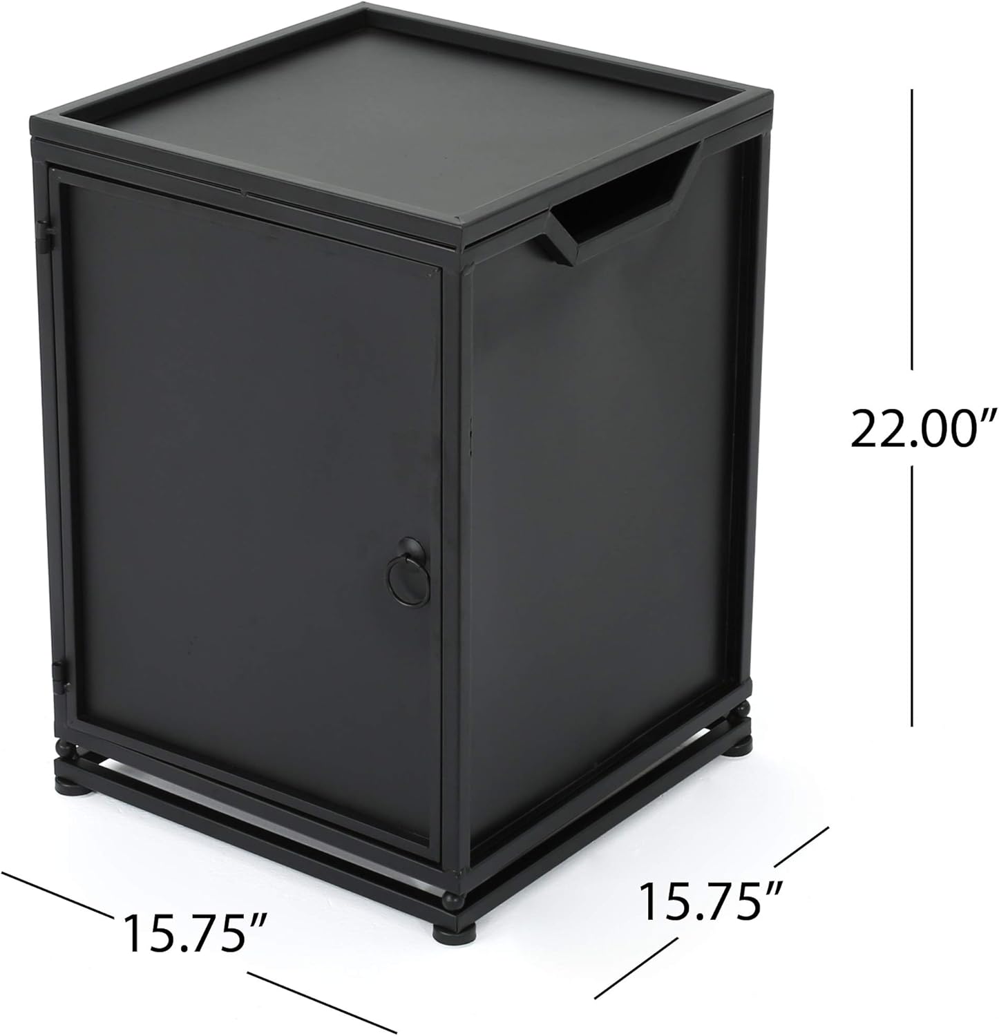 Great Deal Furniture GDFStudio Outdoor 5 Piece Wood and Wicker Chat Set with Fire Pit, Gray and Brown