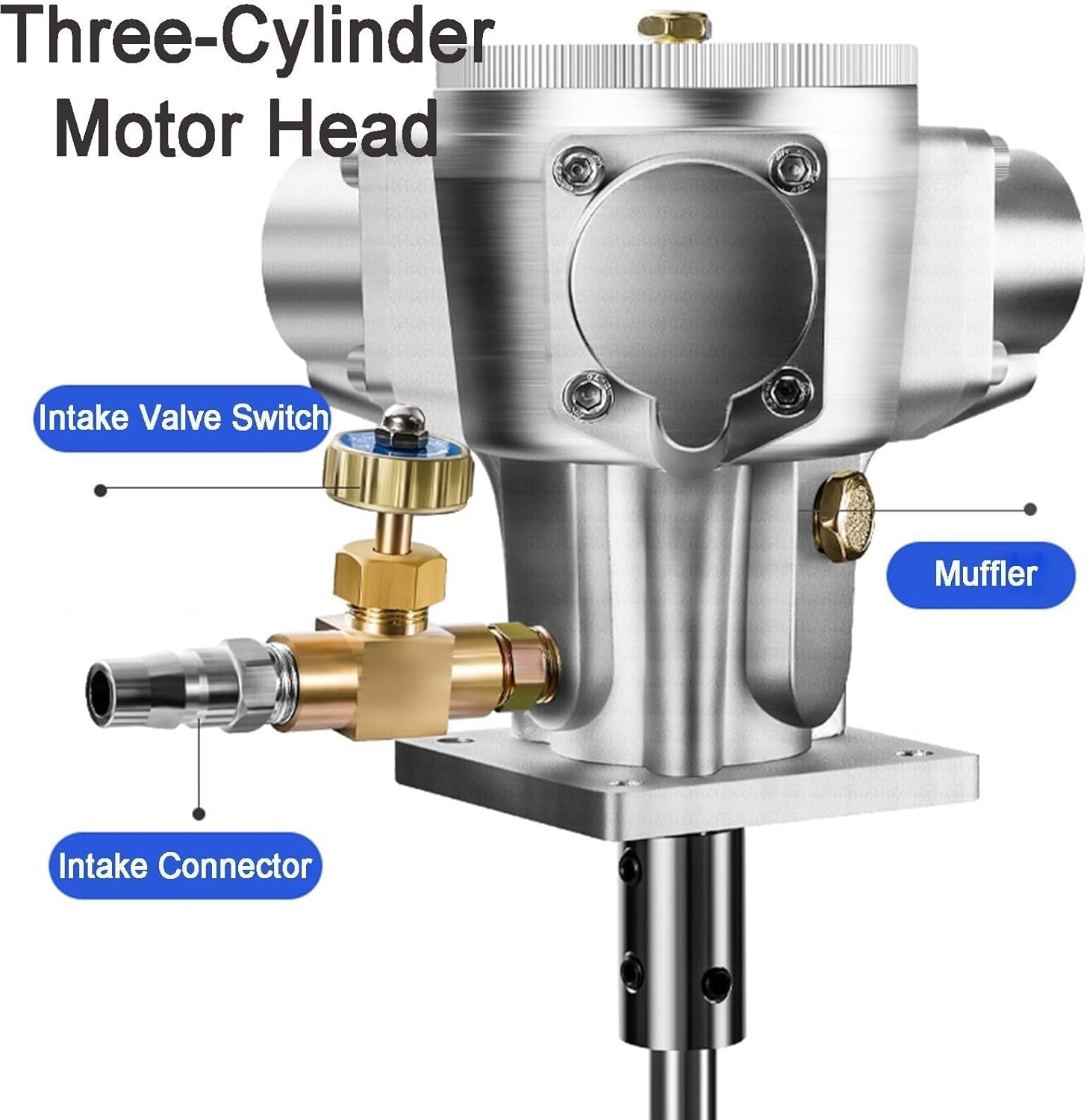 25 Gallon Pneumatic Agitator, 1/4HP Paint Mixer with Stand, 2600r/min Paint Stirring Machine for Mixing Plaster Paint Mortar Glue