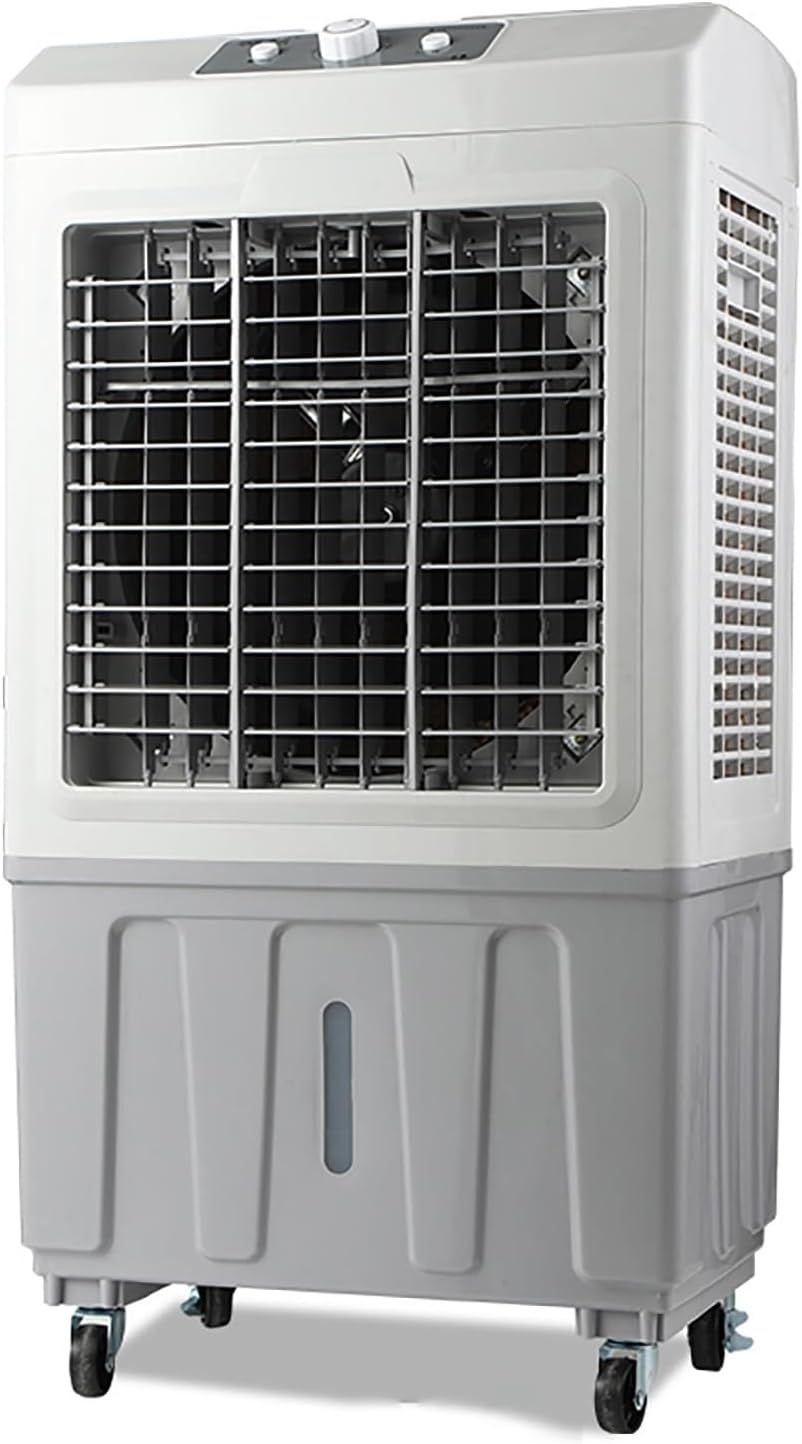 Evaporative Air Cooler, 10000 CFM Swamp Cooler, 6 Ice Packs & 70L/18 Gal Water Tank, Humidifying, 3 Wind Speeds, Evaporative Cooler for Outdoor Indoor Use