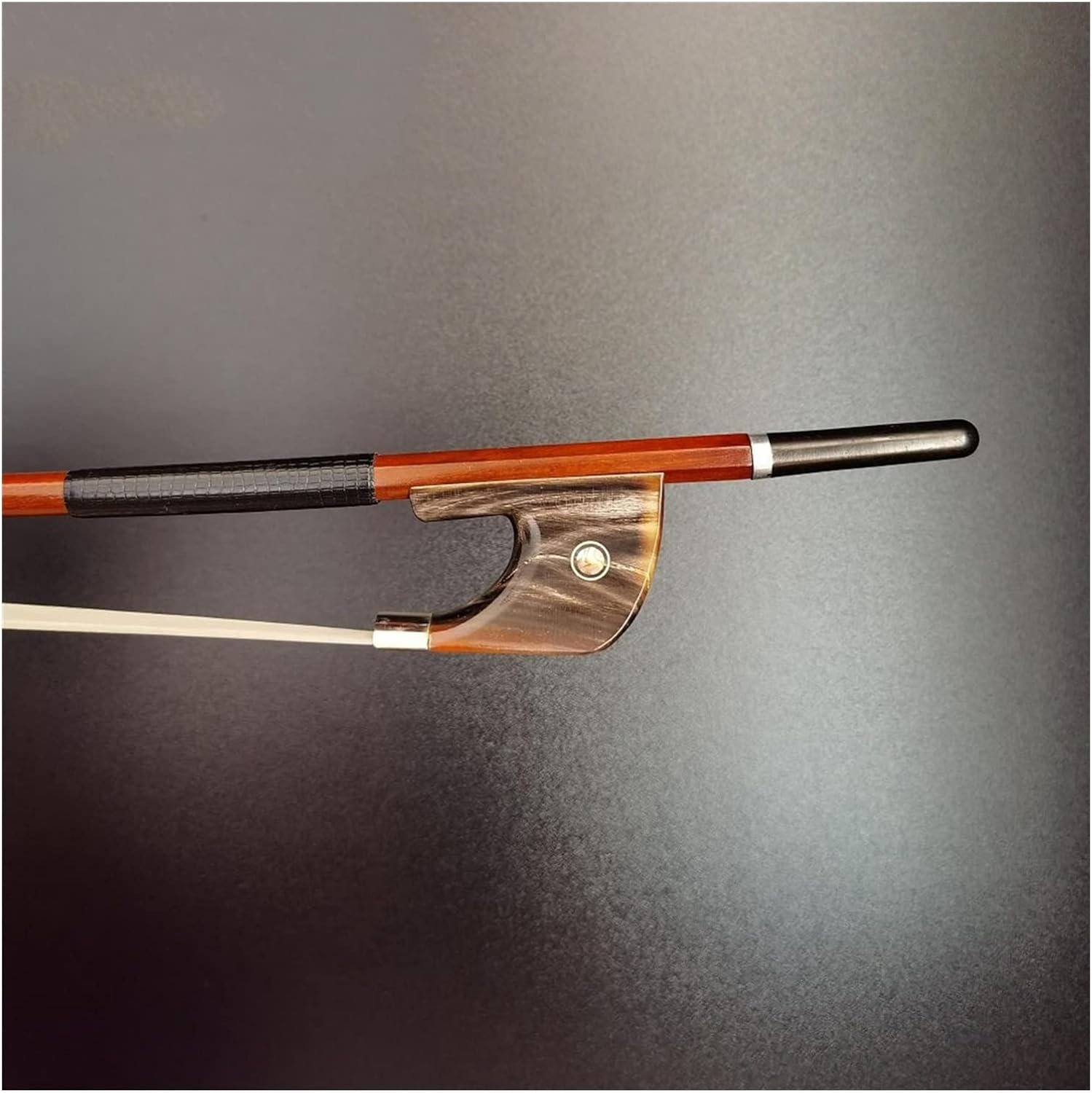 TSTS 4/4 Size Bass Bow Brazilwood Round Stick Nickel Silver Parts Full Size Violin Bow (Color : 1/2)