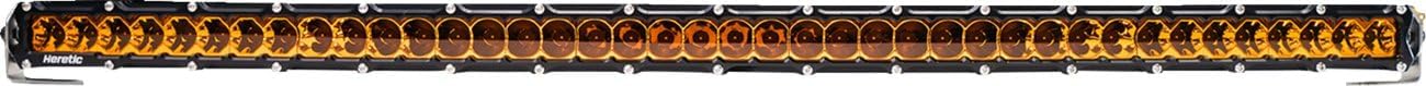 Heretic 54012 6-Series Light Bar-40in.(45in.x2in.x1.5in.) Black Combination Spot/Flood Light-Curved with Amber Lens