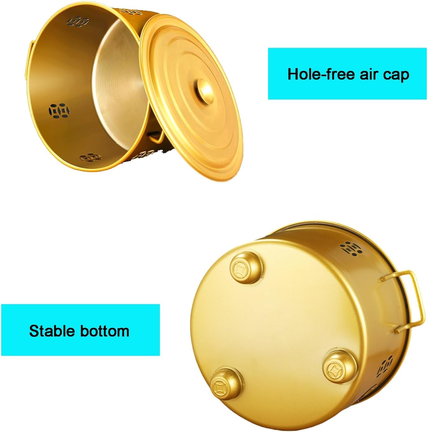 Burn Barrels for Outside, Incinerator, Table Top Firepit, Wood Burning Fire Pit, Metal Burn Cage for Paper, Leaf, Yard Debris(Silver,40cm/16in)