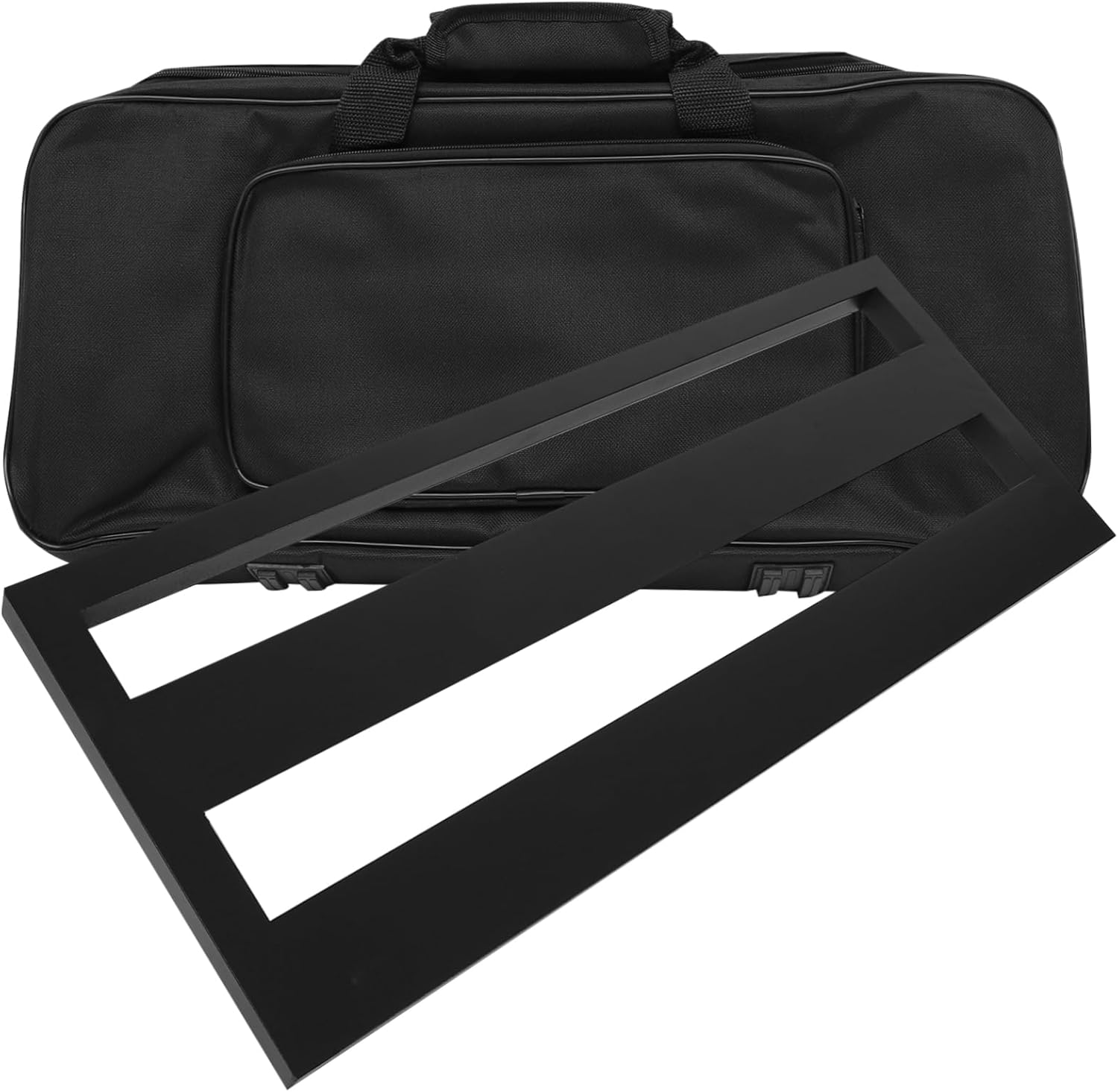 Aluminum Alloy Portable Guitar Pedal Board Carry Bag Effector Holder for Stage Performance Lightweight Supply Space for Musicians and Guitarists