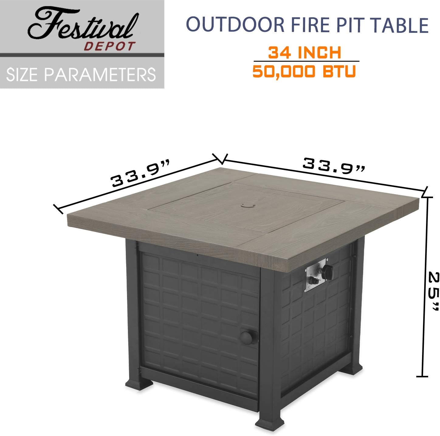 Festival Depot Patio Fire Table 34